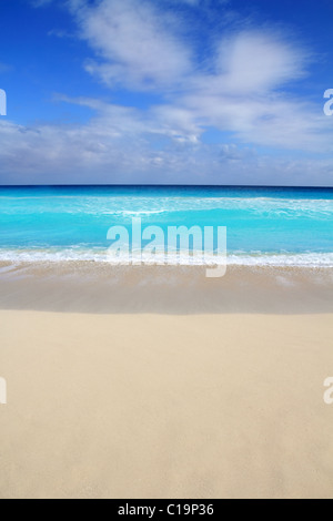 Spiaggia verticale tropicali dei Caraibi turchesi perfette vacanze mare Foto Stock