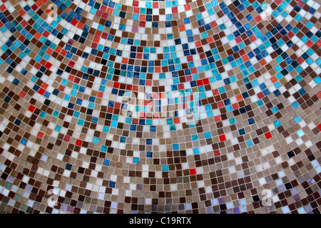Vetro Ceramica piastrelle colorate cerchio Mosaico pattern di composizione Foto Stock