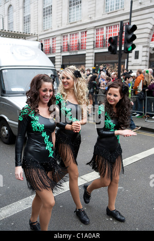 La festa di san Patrizio Parade, Londra 13/03/2011 Foto Stock