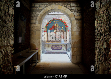 Le chiese, strade e cimiteri del Cairo copto, il più antico abitato di Cairo, dove la santa famiglia si rifugiarono. Foto Stock