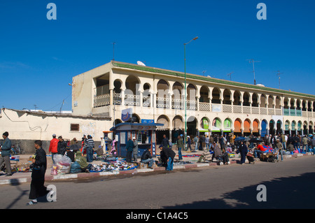 Souq il mercato principale su occupato il sabato pomeriggio Inezgane cittadina nei pressi di Agadir il Souss Marocco del Sud Africa Foto Stock