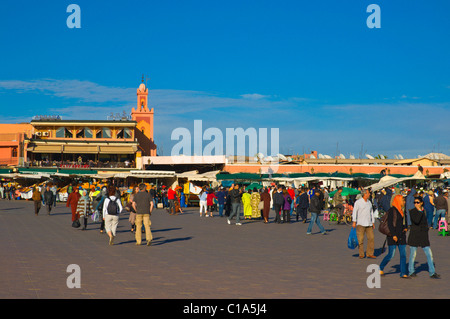 Djemaa el Fna Medina città vecchia centrale di Marrakech Marocco Africa Foto Stock