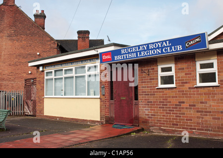 Rugeley Royal British Legion Club Staffordshire REGNO UNITO Foto Stock