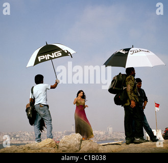 Un film di Bollywood insieme ad Istanbul in Turchia. Foto Stock