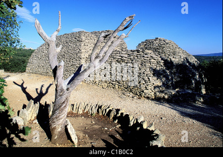 Francia, Vaucluse, Bories village, Museo dell'edilizia rurale (Luberon regione) Foto Stock