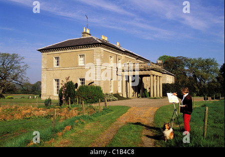 Repubblica di Irlanda, contea di Wexford, charming country manor, Ballinkeele House, proprietario di hobby : pittura Foto Stock