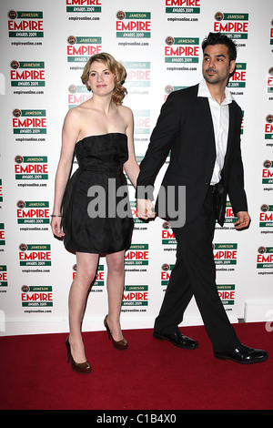 Jodie Whittaker e valutazione Jameson Empire Film Awards 2009 tenutasi presso la struttura Grosvenor House Hotel Londra Inghilterra - 29.03.09 Lia Foto Stock