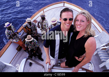 Giamaica, Westmoreland parrocchia, Negril, Grand Hotel Lido, zeina, Michel e Scott Iverson wedding Foto Stock