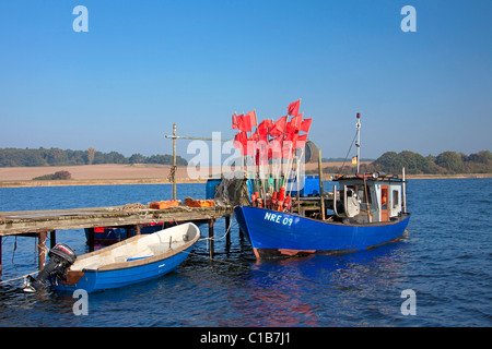 Barche da pesca a Reddevitz, Ruegen isola, Meclemburgo, Pomerania Occidentale, Germania Foto Stock
