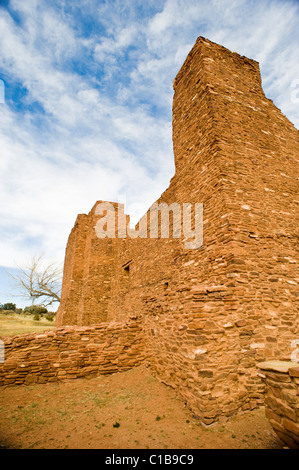 Il Quarai Rovine Pueblo, Salinas Pueblo Missions National Monument, a Quarai, Nuovo Messico. Foto Stock