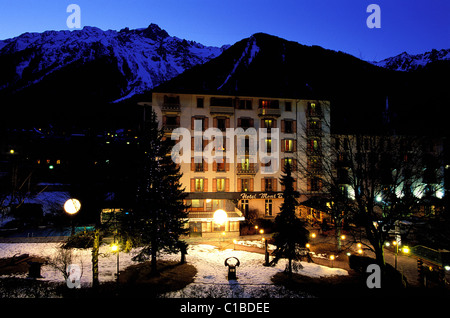 Francia, Haute Savoie, Chamonix (Mont Blanc), Mont Blanc Hotel Foto Stock