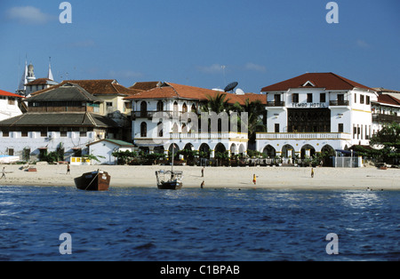 Tanzania, Arcipelago di Zanzibar, isola di Unguja (Zanzibar), la cittadina di Zanzibar, Stone Town district, Tembo Hotel Foto Stock