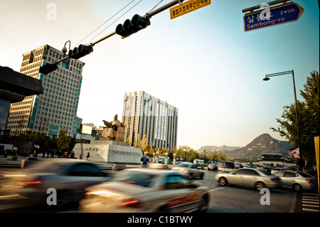 Sejongno Avenue, Seoul, Corea del Sud, Asia Foto Stock