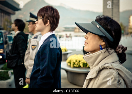 Sejongno Avenue, Seoul, Corea del Sud, Asia Foto Stock