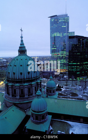 Canada Quebec, città di Montreal, il Carre Dorchester, Cattedrale di Marie-Reine-du-Monde Foto Stock