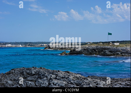 La spiaggia di Levante, Formentera, isole Baleari, Spagna, Europa Foto Stock