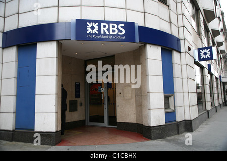 Vista generale gv di un ramo di RBS Royal Bank of Scotland di Blackfriars a Londra, Inghilterra. Foto Stock