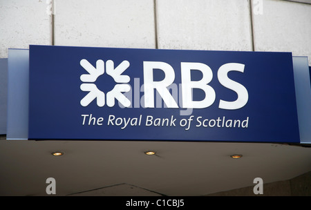 Vista generale gv di un ramo di RBS Royal Bank of Scotland di Blackfriars a Londra, Inghilterra. Foto Stock