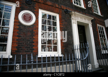 Vista generale GV di Dr Johnsons ( Johnson ) House, un museo che ripercorre la vita del Dottor Samuel Johnson a Londra, Inghilterra. Foto Stock