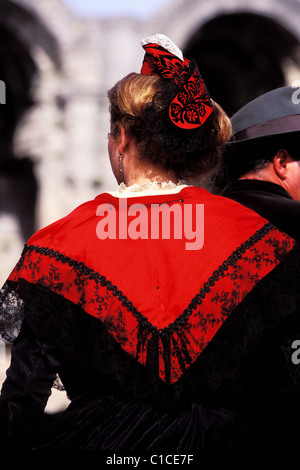 Francia, Bouches du Rhone, mandriani celebrazione vicino a Arenas in Arles Foto Stock