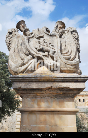 Stemma - Gate - Mdina, Malta Foto Stock