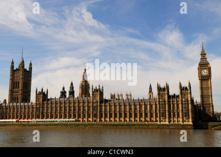 La Casa del Parlamento e dal Big Ben, Westminster, London, England, Regno Unito Foto Stock