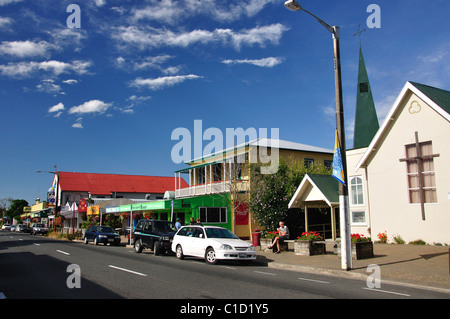 Commercial Street, Takaka, Golden Bay, regione Tasmania, Isola del Sud, Nuova Zelanda Foto Stock