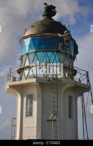 Cape Reinga Lighthouse, Cape Reinga, regione di Northland, Isola del nord, Nuova Zelanda Foto Stock