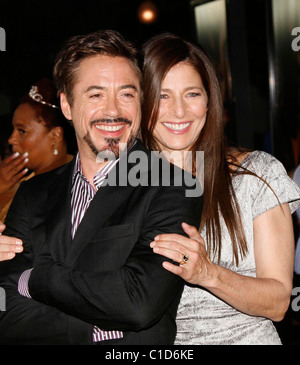 Robert Downey Jr, Catherine Keener Premiere di 'Il Solista" tenutasi presso Paramount Studios - Gli arrivi di Los Angeles, California - Foto Stock