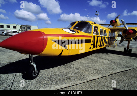 Regno Unito, Isole del Canale, Alderney, aereo dall'Alderney servizio aereo noto come Joey in comics Foto Stock