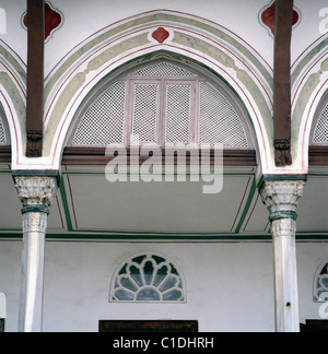 Cortile dei favoriti in Harem Topkapi Palace a Sultanhamet a Istanbul in Turchia in Medio Oriente Asia. Viaggio storico nella storia dell'Impero Ottomano Foto Stock