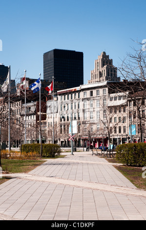 Promenade des artistes conduce dal Vecchio Porto di Montreal verso la rue de la commune.(Quebec, Canada) Foto Stock