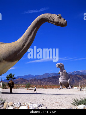 Cabazon dinosauri, Seminole Drive, Cabazon, vicino a Palm Springs, California, Stati Uniti d'America Foto Stock