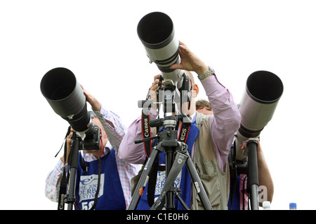 Fotografi a lavoro, Epsom, Regno Unito Foto Stock