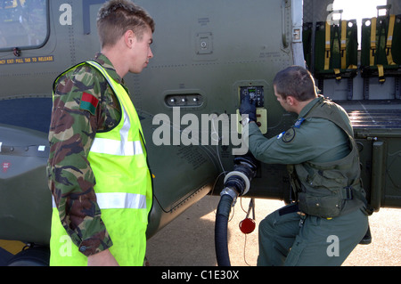 La Merlin ( Gli uccelli rapaci) HC3 e HC3a vengono azionati da n. 28(CA) Squadron e 78 Squardron a RAF Benson. Foto Stock