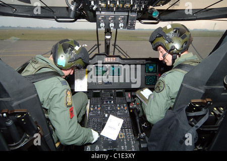 La Merlin ( Gli uccelli rapaci) HC3 e HC3a vengono azionati da n. 28(CA) Squadron e 78 Squardron a RAF Benson. Foto Stock