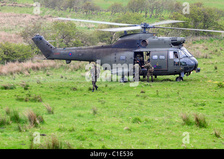 Egli Puma HC1 prima è entrato in servizio nel 1971, e la RAF attualmente dispone di una flotta di 33 velivoli disponibili al front-line Support Foto Stock