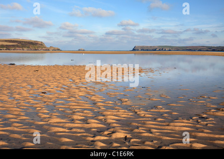 L'estuario del cammello vicino a Padstow acquisite a bassa marea Foto Stock