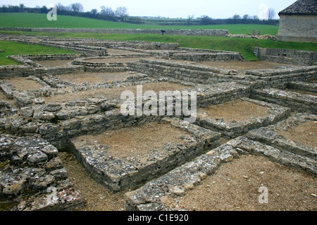 North Leigh Villa Romana rovine Foto Stock