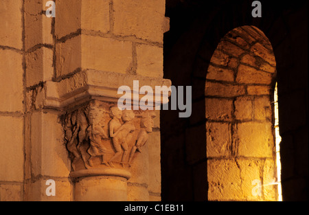 Francia, Saône et Loire, regione Brionnais, Anzy le Duc, capitale della chiesa romanica Foto Stock