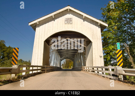 Gilkey ponte coperto su Thomas Creek in Oregon 2 Foto Stock