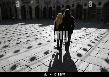 L'Italia, Regione Piemonte, Città di Torino, la piazza Palazzo di Citta Foto Stock