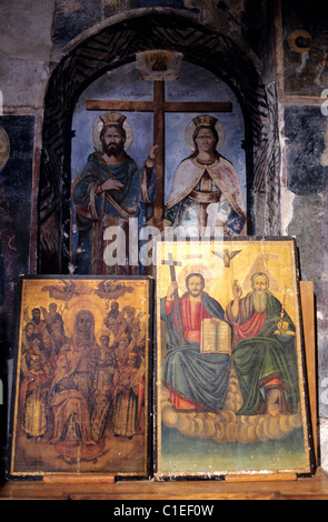 La Grecia, Peloponneso, Monemvasia, chiesa bizantina Foto Stock