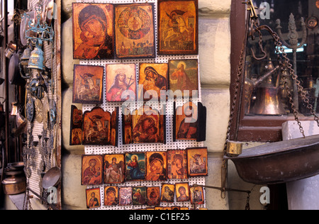 La Grecia, Atene, quartiere di Monastiraki (mercato delle pulci) Foto Stock