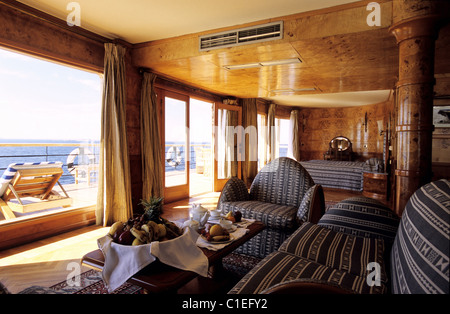 L'Egitto, la Nubia, lago Nasser, crociera sul Kasr Ibrimî, cabin-suite Foto Stock