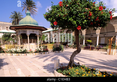 Israele, Giudea area, Akko (ACRE), old town, El Jazzar Mosque square Foto Stock