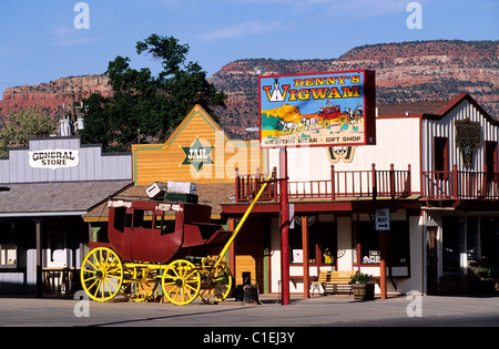 Stati Uniti, Utah, Kanab piccola in stile Western town Foto Stock