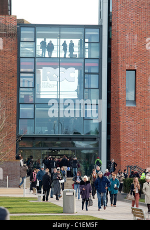 Il recentemente riaperto Royal Shakespeare Theatre in Stratford-Upon-Avon, Regno Unito. Foto Stock