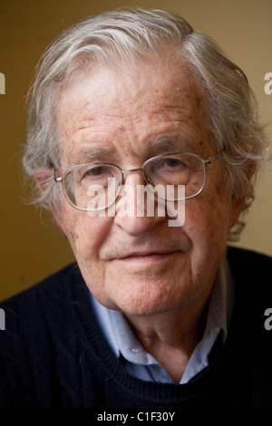 20110317 - Bruxelles, Belgio : Noam Chomsky dà una conferenza stampa per presentare il suo nuovo libro, chiamato le speranze e le prospettive. Foto Stock