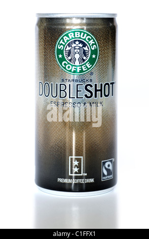 Lo stagno di Starbucks Double shot espresso e latte pronto a bere il caffè freddo Foto Stock